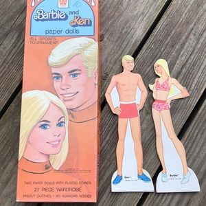 Vintage Barbie & Ken paper dolls 1976